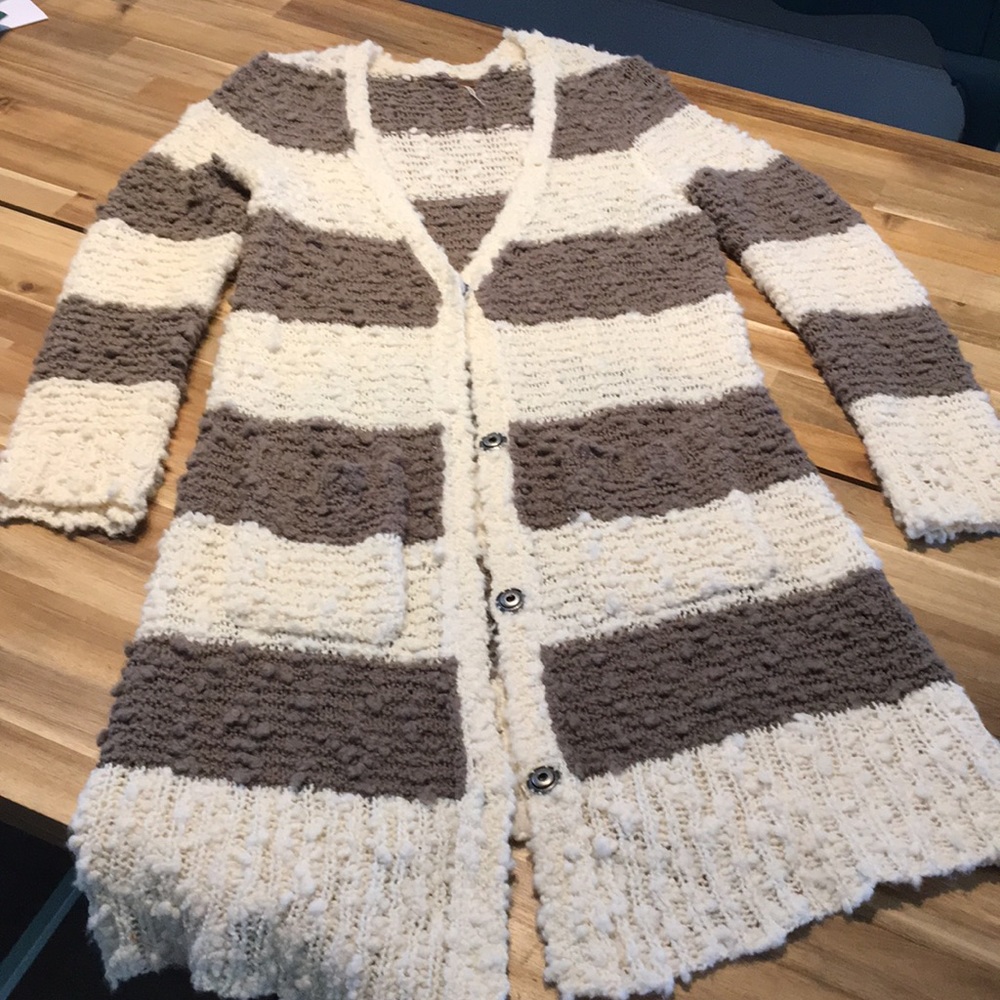 Free People Snap Closure Knit Cardigan Large